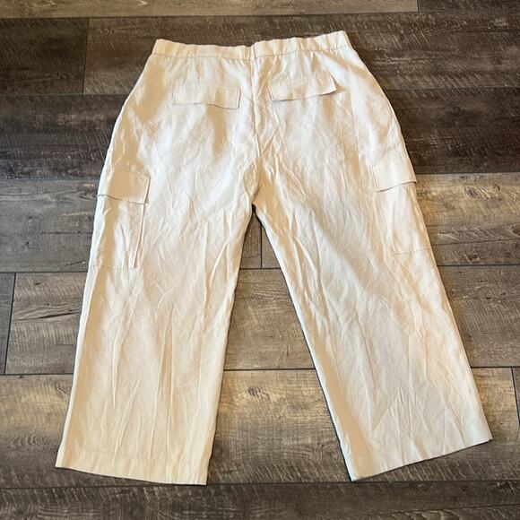 NWT Abercrombie & Fitch Wide Drapey Tailored Cargo Pant 34 Short - Picture 4 of 9